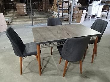 Mətbəx üçün, Yeni, Açılan, Dördbucaq masa, 4 stul — 3