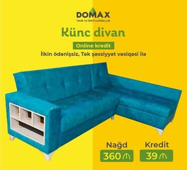 ikinci əl kunc divanlar: Künc divan, Qonaq otağı üçün, Yataq otağı üçün, Parça, Bazalı, Açılan, Kitab — 15