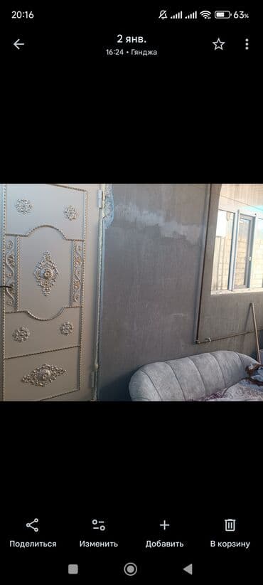 gencede satilan ucuz heyet evleri: 1 otaqlı, 37 kv. m, Orta təmir — 5