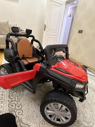 Uşaq üçün elektrikli off-road maşın - Korpus: qırmızı-qara rəngdə — 1