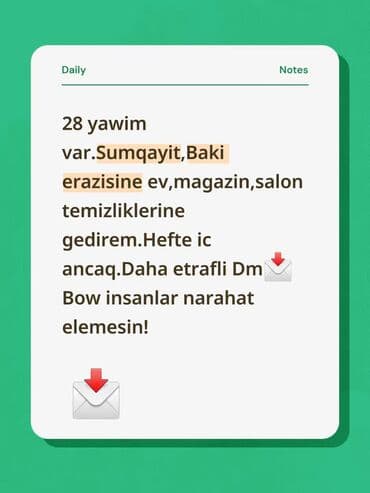 Təmizlik | Evlər | Ümumi təmizlik
