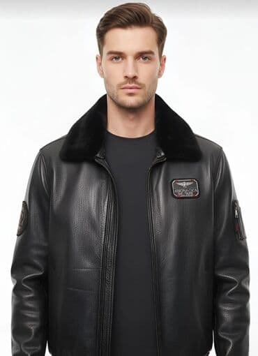 2020 kurtkalar: Temiz natura deri kurtka,teze upakovkada,brend maldi Ölcü (XXL) Dəri — 1