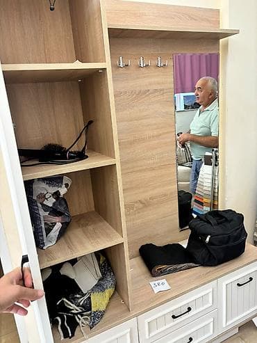 qapi ucun setkalar: Dəhliz üçün çoxfunksiyalı giriş mebeli - Tərkibi: şkaf, güzgülü — 2