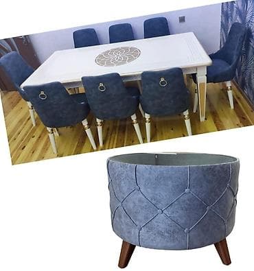 baxça stolu: Açılmayan, Dördbucaq masa, 8 stul — 1