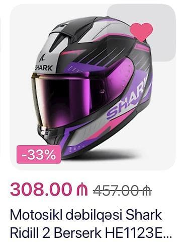 moto velo: Motosikl dəbilqəsi Shark Ridill 2 Berserk (HE1123E) (salam kutusu ve — 5