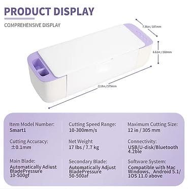 Ticarət printerləri və skanerləri: New design smart DIY cutting plotter advantages: 1. Double blades — 4
