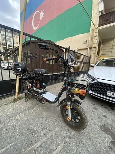 Elektrik velosiped/skuter hibridi - Güclü elektrik mühərriki və
