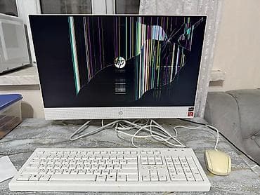 kompüterlər: HP All-in-One masaüstü kompüter - Model: HP AIO (ağ korpus, inteqrə — 3