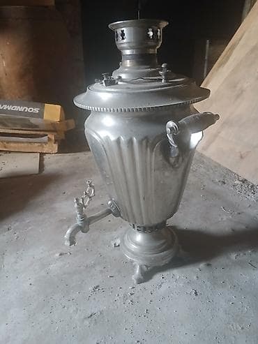 hinduşka əti qiyməti: Klassik metal samovar - Material: tam metal/gümüşü rəngdə korpus — 1