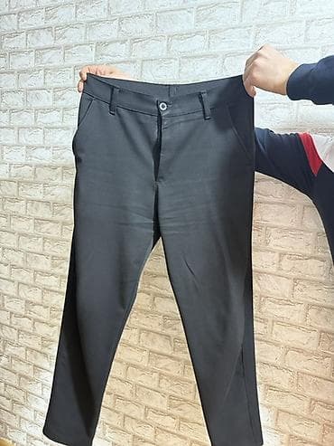 kisi paltolar: Kişi şalvarı parça klassik qara rəng Yaz yay ucun cox seliqelidir — 1