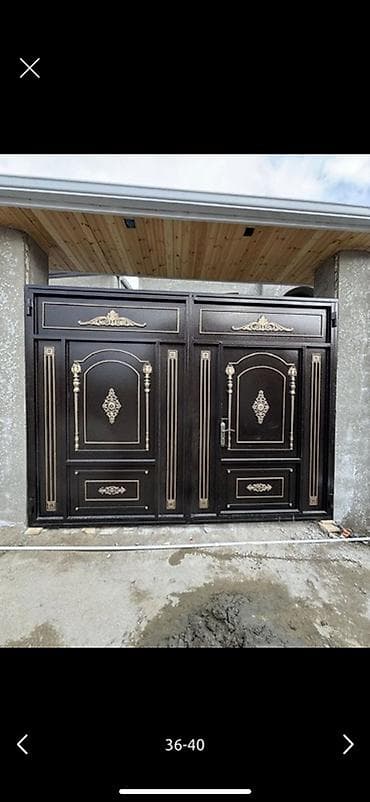 dəmir boçka: Dəmir Həyət darvazası, Yana açılan, Mexaniki, Qapı ilə, rəng - Qara — 4