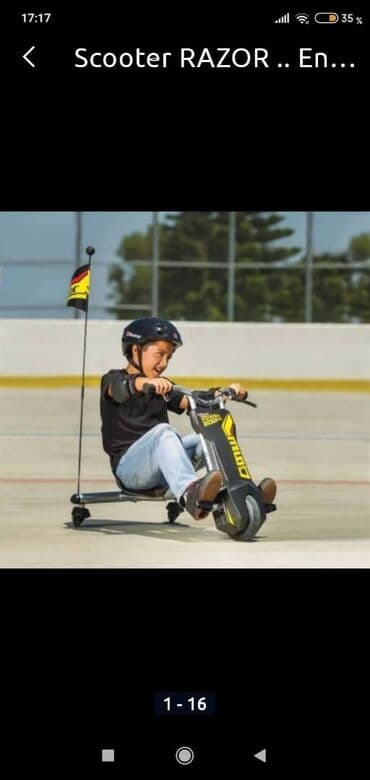 uşax maşını: Skuter Razor, Elektrikli, Power Rider 360, maksimal sürət - 13 km/s — 1