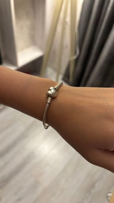 pandora qutusu: Pandora tərzində gümüş qolbaq - Material: gümüş rəngli metal, çevik — 3