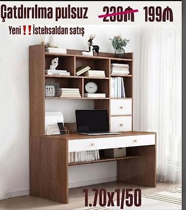 Düz masa, Polkalı, Siyirməli, Azərbaycan, Sadə laminat, Zəmanətli, Kredit var lalafo.az -da Düz masa, Polkalı, Siyirməli, Azərbaycan, Sadə laminat, Zəmanətli, Kredit var