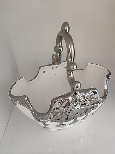 ağ xiyar: Dekorativ keramika səbətləri (2 ədəd dəst) - Material: Keramika - — 2