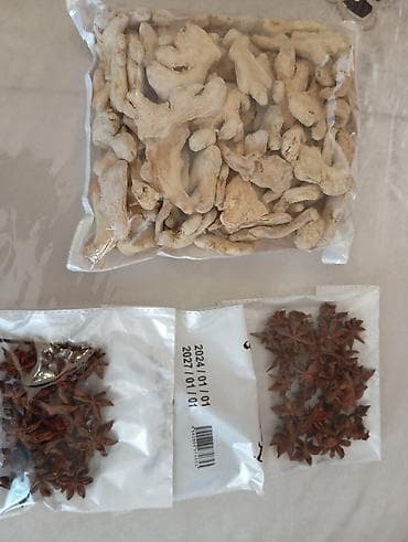 torba: Məhsul: Ulduz anis və qurudulmuş kök zəncəfil – qablaşdırılmış — 1