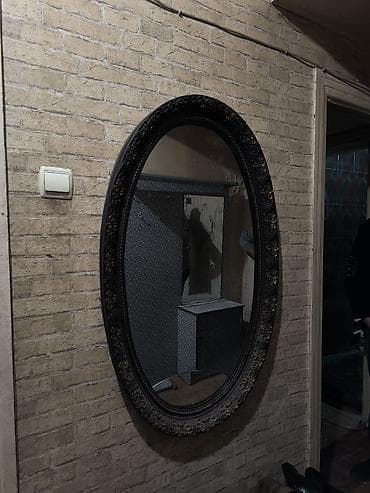 Güzgülər: Güzgü Divar üçün, Oval, Dekorativ, Naxışlı — 1