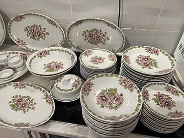 alman dreli: Nahar dəsti, rəng - Ağ, Farfor — 8