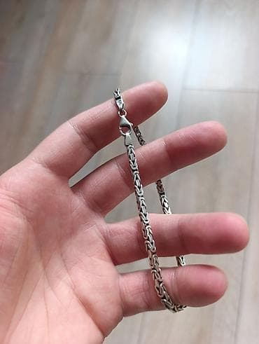 qizil sepler: 925 ayar gümüş zəncir kolye - Material: 925 ayar sterlinq gümüş — 2