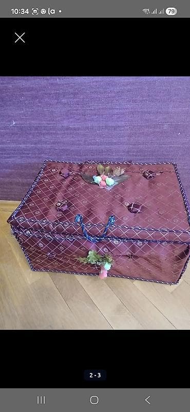 sandiq sekilleri: Dekorativ sandıq/qutu - Material: parça örtüklü, yastıqlı — 2
