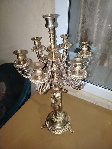 sveca qiyməti: Bürünc çoxşamlı şamdan - Material: ağır tökmə bürünc - Üslub — 1