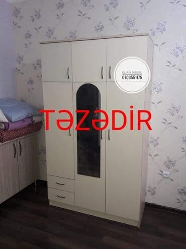 şifoner dolab: Yeni, Açılan, 3 qapılı Düz dolab, Şifonyer, Azərbaycan — 9