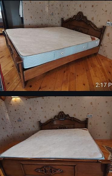 İşlənmiş, İkinəfərlik çarpayı, Bazasız, Matras ilə, Siyirməsiz