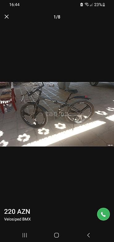 islenmis velosipedler: BMX tipli velosiped - Rəng: qara-boz - Korpus: qatlanan/alüminium — 8