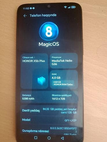 iphone 16 128: Honor X5b Plus, 128 GB, rəng - Qara, Barmaq izi, Simsiz şarj, Face ID — 2