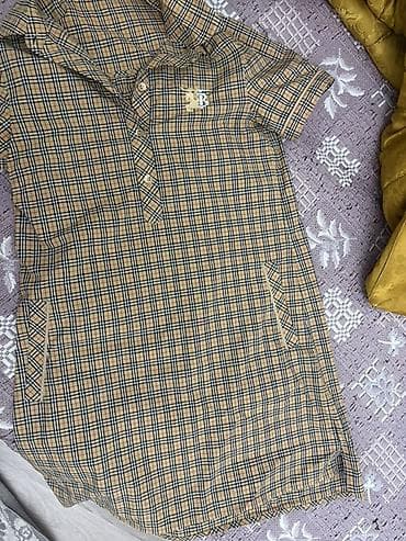 devit 3: Burberry qadın paltarı – klassik “Vintage Check” naxışlı — 1
