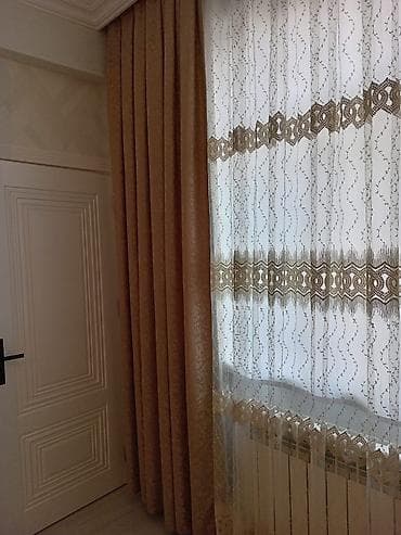 arka pencere: İşlənmiş, Vilyur Pərdə, rəng - Qızılı, Ödənişli çatdırılma — 4