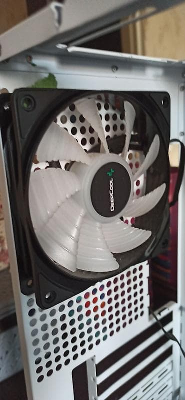 Kompüter ehtiyyat hissələri: GameMax ağ korpus + DeepCool ventilyatorlar - Yanı tam şüşə panel, ağ — 2