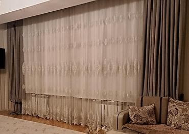 Perde. 200azn. Ölcü Tül 2.95×5.30 Qol en 2.80× uzunluq 3.80 Qollar