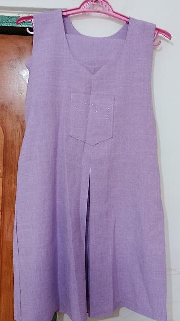 Dəstlər, kostyumlar: Lavanda rəngli iki hissəli hamilə qadın dəst – tunik və şalvar - — 1