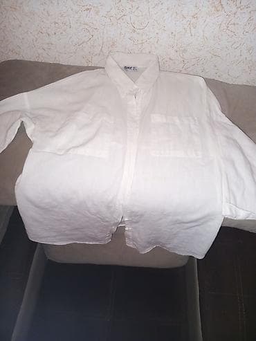 Верхняя одежда: Мужская рубашка, 2XL, цвет - Белый — 1