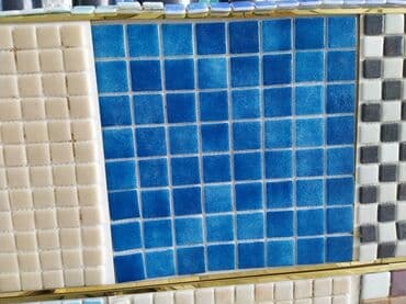 iran kafelləri: Mozaik kafel/plitka panelləri - Rəng: dərin mavi tonlarda gradient — 1