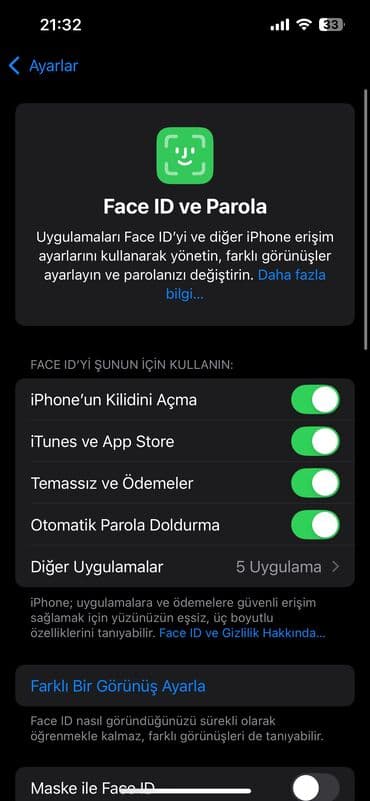 iphone 5d: IPhone 13, 128 GB, Mavi, Face ID — 10
