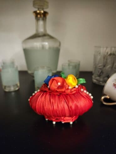 novruz bayramı xonçası: Əl işi dekorativ bəzək əşyası – atlas və sabunnan hazırlanmış — 1