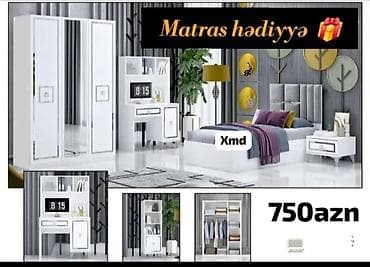xonca desti: Mebel dəsti – yataq otağı komplekti Tərkibi: - Geniş üçqapılı şkaf — 1
