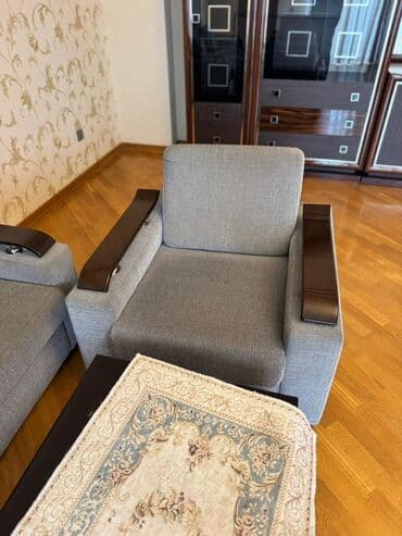 qoz sındıran: Qonaq otağı mebel dəsti - Material: MDF/laminat kombinasiyası, tünd — 5