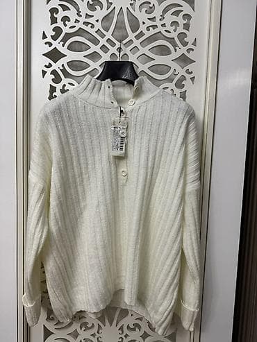 Sviter, Trendyolmilla, 2XL, rəng - Ağ