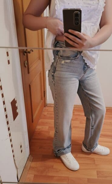 cins pencekler instagram: Джинсы, Stradivarius, XS, цвет - Синий — 2