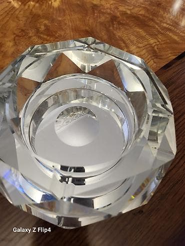 Süni güllər: Kristal külqabı - Material: büllur/kristal şüşə - Forma: çoxüzlü — 2