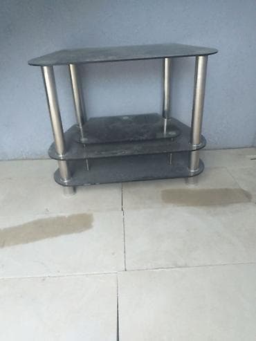 rəfi: Düz TV altlığı, Polkalı, Şüşəli — 3