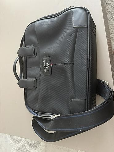 Сумки: S.T. Dupont Paris kişi iş çantası - Rəng: qara - Material: teksturalı — 3