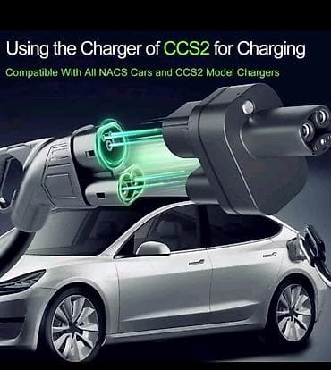 tesla adaptor: CCS2 → Tesla DC sürətli şarj adapteri Xüsusiyyətlər: - Uyğunluq: CCS — 6