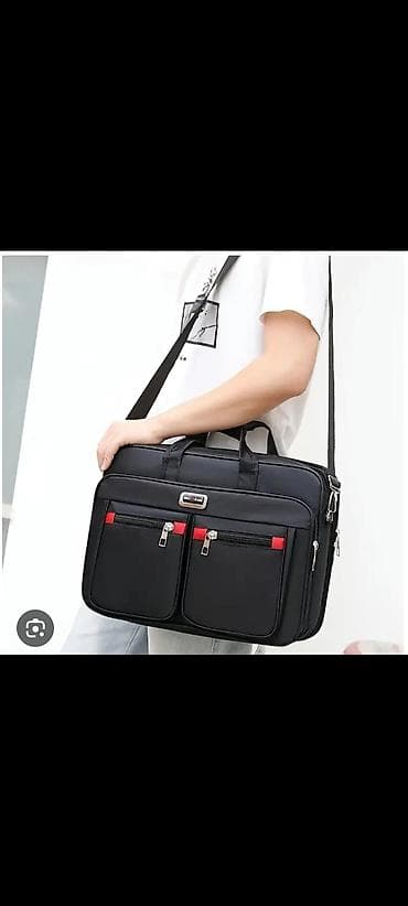 bags: Qara biznes/iş çantası – çiyin kəmərli - Ölçülər: 39 x 30 x 13 sm — 1