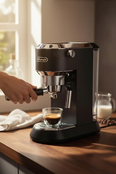 kofe demleyen: Qəhvə maşını Delonghi, Borulu, Kapuçinator ilə — 1