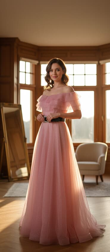 böyük bədən qadın donları: Məhsul: Uzun, şifon tərzində ziyafət/qonaqlıq donu - Rəng — 1