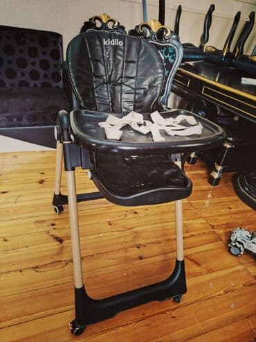 столик для автокресла: Uşaq yemək stulu – Kidilo - Rəng: qara oturacaq və masa, bej rəngdə — 4